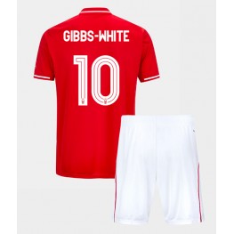 Nottingham Forest Morgan Gibbs-White #10 Thuis tenue Kids 2025-26 Korte Mouw (+ Korte broeken)